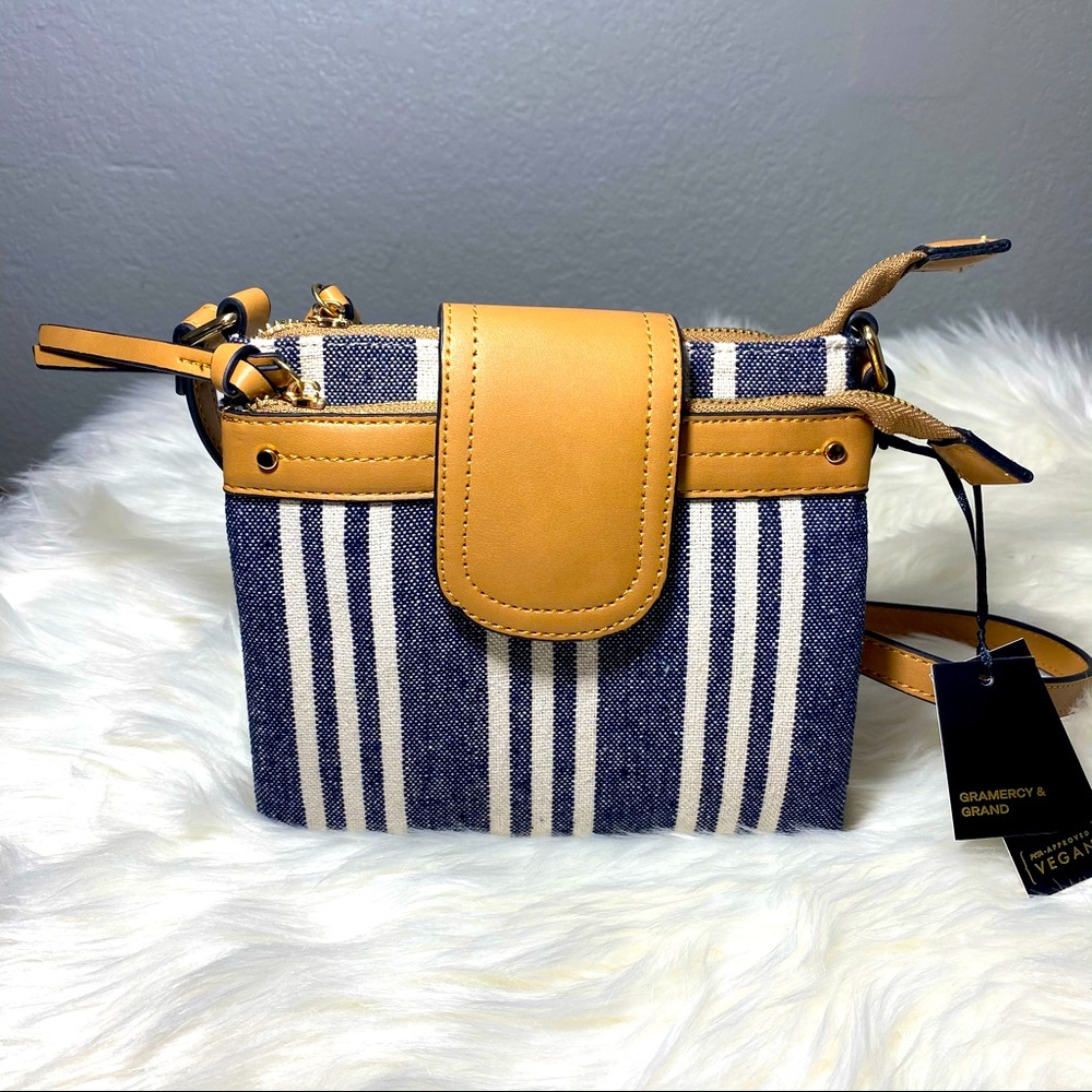 New! Striped Crossbody Bag
